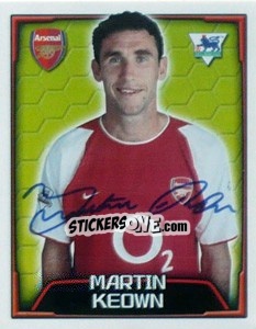 Figurina Martin Keown - Premier League Inglese 2003-2004 - Merlin