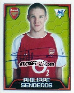 Sticker Philippe Senderos - Premier League Inglese 2003-2004 - Merlin