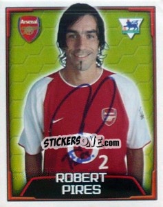 Figurina Robert Pires - Premier League Inglese 2003-2004 - Merlin