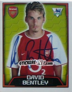 Figurina David Bentley - Premier League Inglese 2003-2004 - Merlin