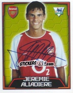 Sticker Jeremie Aliadiere - Premier League Inglese 2003-2004 n. 26 - Merlin