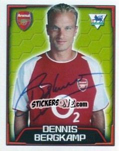 Figurina Dennis Bergkamp - Premier League Inglese 2003-2004 - Merlin