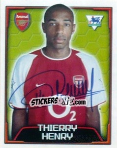 Sticker Thierry Henry - Premier League Inglese 2003-2004 n. 28 - Merlin