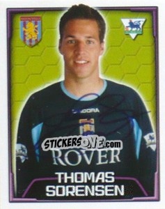 Sticker Thomas Sorensen - Premier League Inglese 2003-2004 - Merlin