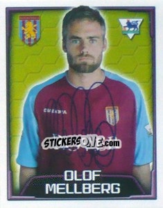 Sticker Olof Mellberg - Premier League Inglese 2003-2004 n. 43 - Merlin