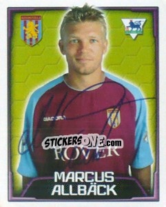 Sticker Marcus Allbäck - Premier League Inglese 2003-2004 n. 52 - Merlin