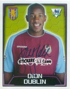 Sticker Dion Dublin - Premier League Inglese 2003-2004 - Merlin