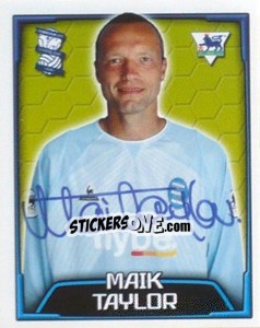 Sticker Maik Taylor - Premier League Inglese 2003-2004 n. 63 - Merlin