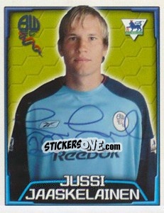 Sticker Jussi Jaaskelainen - Premier League Inglese 2003-2004 - Merlin