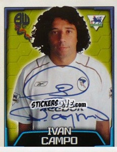 Cromo Ivan Campo - Premier League Inglese 2003-2004 - Merlin