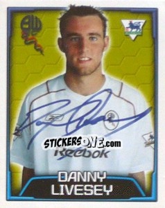 Sticker Danny Livesey - Premier League Inglese 2003-2004 - Merlin
