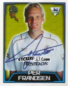 Cromo Per Frandsen - Premier League Inglese 2003-2004 - Merlin