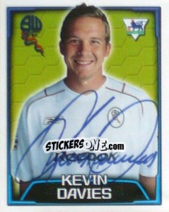 Sticker Kevin Davies - Premier League Inglese 2003-2004 n. 138 - Merlin
