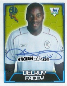 Sticker Delroy Facey - Premier League Inglese 2003-2004 - Merlin