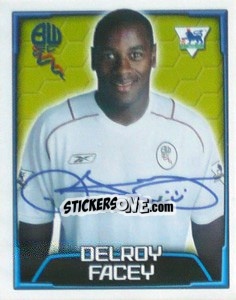 Sticker Delroy Facey - Premier League Inglese 2003-2004 n. 139 - Merlin