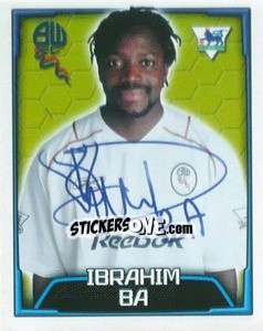 Sticker Ibrahim Ba - Premier League Inglese 2003-2004 n. 140 - Merlin
