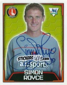 Cromo Simon Royce - Premier League Inglese 2003-2004 - Merlin