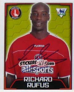 Cromo Richard Rufus - Premier League Inglese 2003-2004 - Merlin