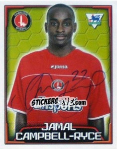 Figurina Jamal Campbell-Ryce - Premier League Inglese 2003-2004 - Merlin