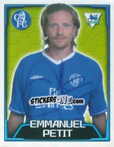 Sticker Emmanuel Petit - Premier League Inglese 2003-2004 n. 192 - Merlin