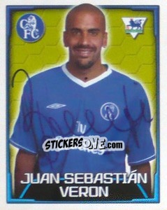 Figurina Juan Sebastian Veron - Premier League Inglese 2003-2004 - Merlin