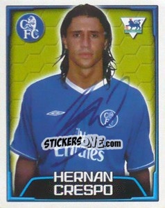 Figurina Hernan Crespo - Premier League Inglese 2003-2004 - Merlin