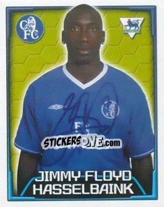 Sticker Jimmy Floyd Hasselbaink - Premier League Inglese 2003-2004 n. 197 - Merlin