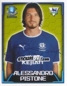 Figurina Alessandro Pistone - Premier League Inglese 2003-2004 - Merlin