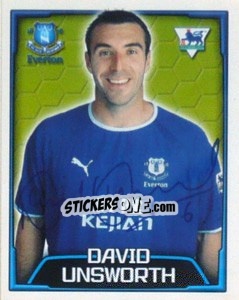Sticker David Unsworth - Premier League Inglese 2003-2004 n. 209 - Merlin