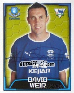 Sticker David Weir - Premier League Inglese 2003-2004 n. 211 - Merlin