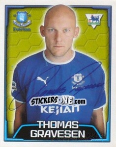 Cromo Thomas Gravesen - Premier League Inglese 2003-2004 n. 215 - Merlin