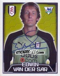 Figurina Edwin van der Sar - Premier League Inglese 2003-2004 - Merlin