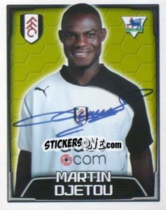 Figurina Martin Djetou - Premier League Inglese 2003-2004 - Merlin