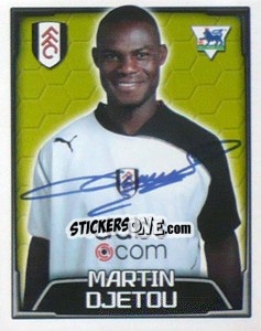 Sticker Martin Djetou - Premier League Inglese 2003-2004 n. 234 - Merlin