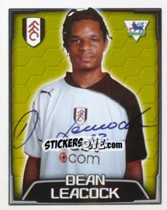 Cromo Dean Leacock - Premier League Inglese 2003-2004 - Merlin