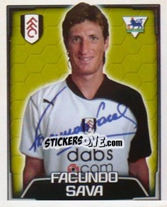 Figurina Facundo Sava - Premier League Inglese 2003-2004 - Merlin