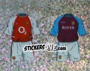 Sticker Home Kit Arsenal/Aston Villa (a/b) - Premier League Inglese 2003-2004 - Merlin