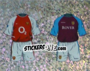 Sticker Home Kit Arsenal/Aston Villa (a/b) - Premier League Inglese 2003-2004 n. 283 - Merlin