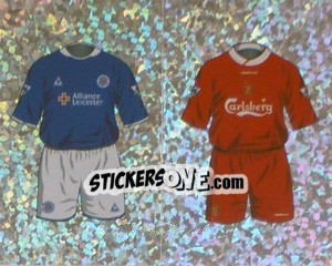 Sticker Home Kit Leicester City/Liverpool (a/b) - Premier League Inglese 2003-2004 n. 288 - Merlin
