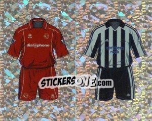 Sticker Home Kit Middlesbrough/Newcastle United (a/b) - Premier League Inglese 2003-2004 n. 290 - Merlin