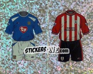Sticker Home Kit Portsmouth/Southampton (a/b) - Premier League Inglese 2003-2004 n. 291 - Merlin