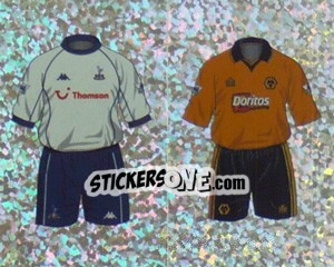 Cromo Home Kit Tottenham Hotspur/Wolverhampton Wionderers (a/b) - Premier League Inglese 2003-2004 - Merlin