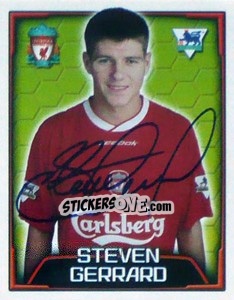 Sticker Steven Gerrard - Premier League Inglese 2003-2004 n. 342 - Merlin