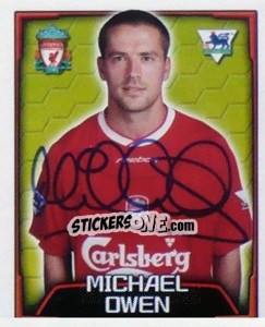 Figurina Michael Owen - Premier League Inglese 2003-2004 - Merlin