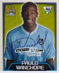 Figurina Paulo Wanchope - Premier League Inglese 2003-2004 - Merlin