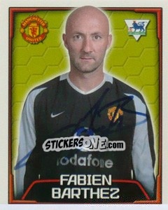 Sticker Fabien Barthez - Premier League Inglese 2003-2004 n. 387 - Merlin