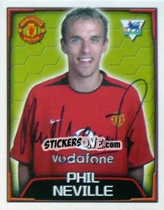 Sticker Phil Neville - Premier League Inglese 2003-2004 - Merlin