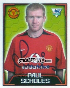 Sticker Paul Scholes - Premier League Inglese 2003-2004 n. 405 - Merlin