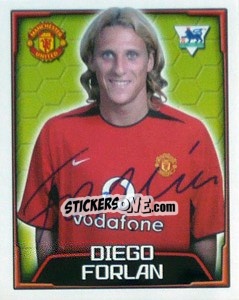 Figurina Diego Forlan - Premier League Inglese 2003-2004 - Merlin