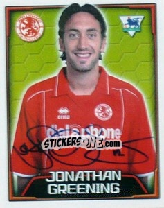 Figurina Jonathan Greening - Premier League Inglese 2003-2004 n. 430 - Merlin